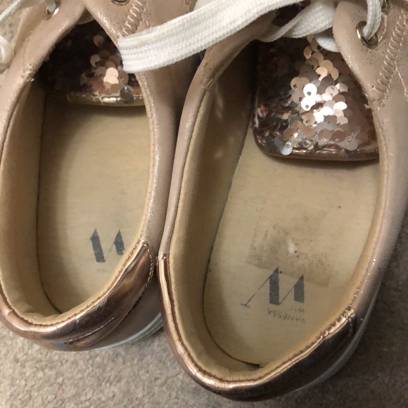 Anthropologie | Gold Flip Sequined Sneakers - Picture 11 of 13